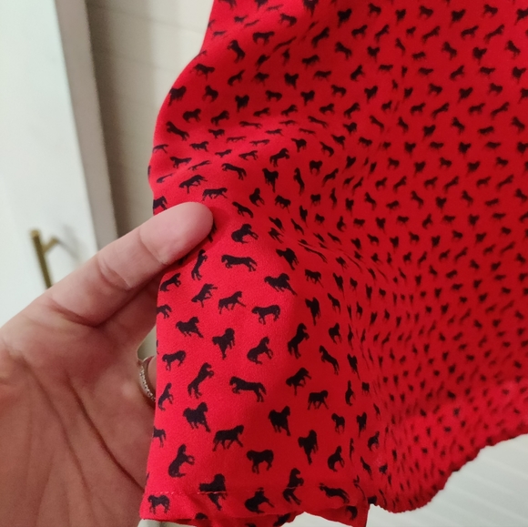 Free People Horse Print Loose for collared shirt - Picture 5 of 7